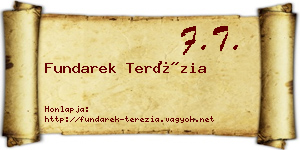 Fundarek Terézia névjegykártya